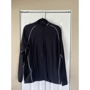 XPS Performance Mens Large Base Layer Black Pullover Quarter Zip